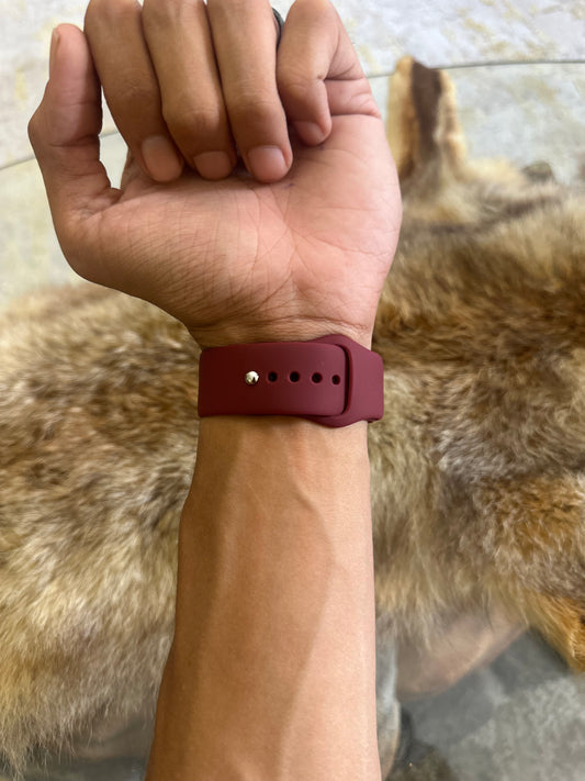 Bracelet silicone souple & resistant bordeaux