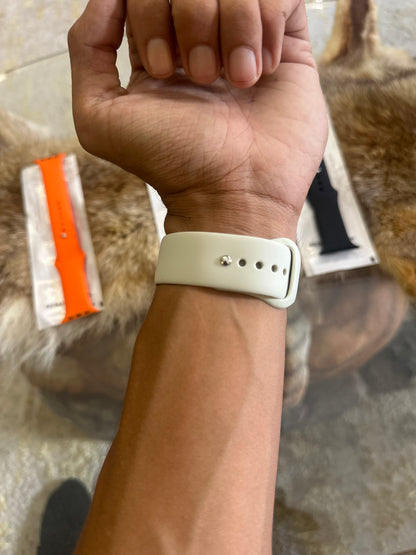 Bracelet silicone souple & resistant blanc cassé