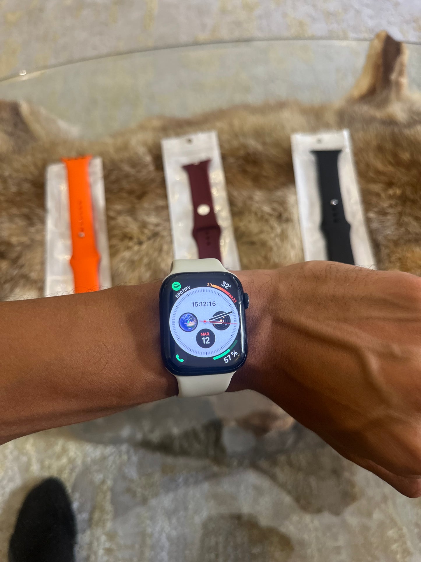 Bracelet silicone souple & resistant blanc cassé