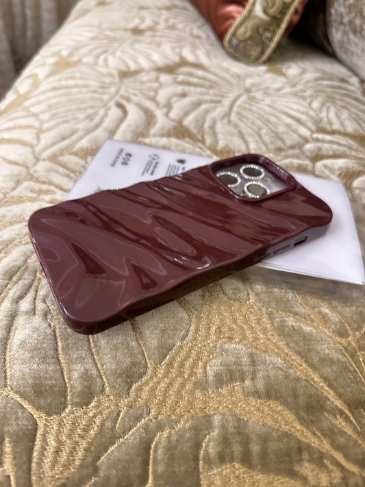 Cherry Burgundy wave case