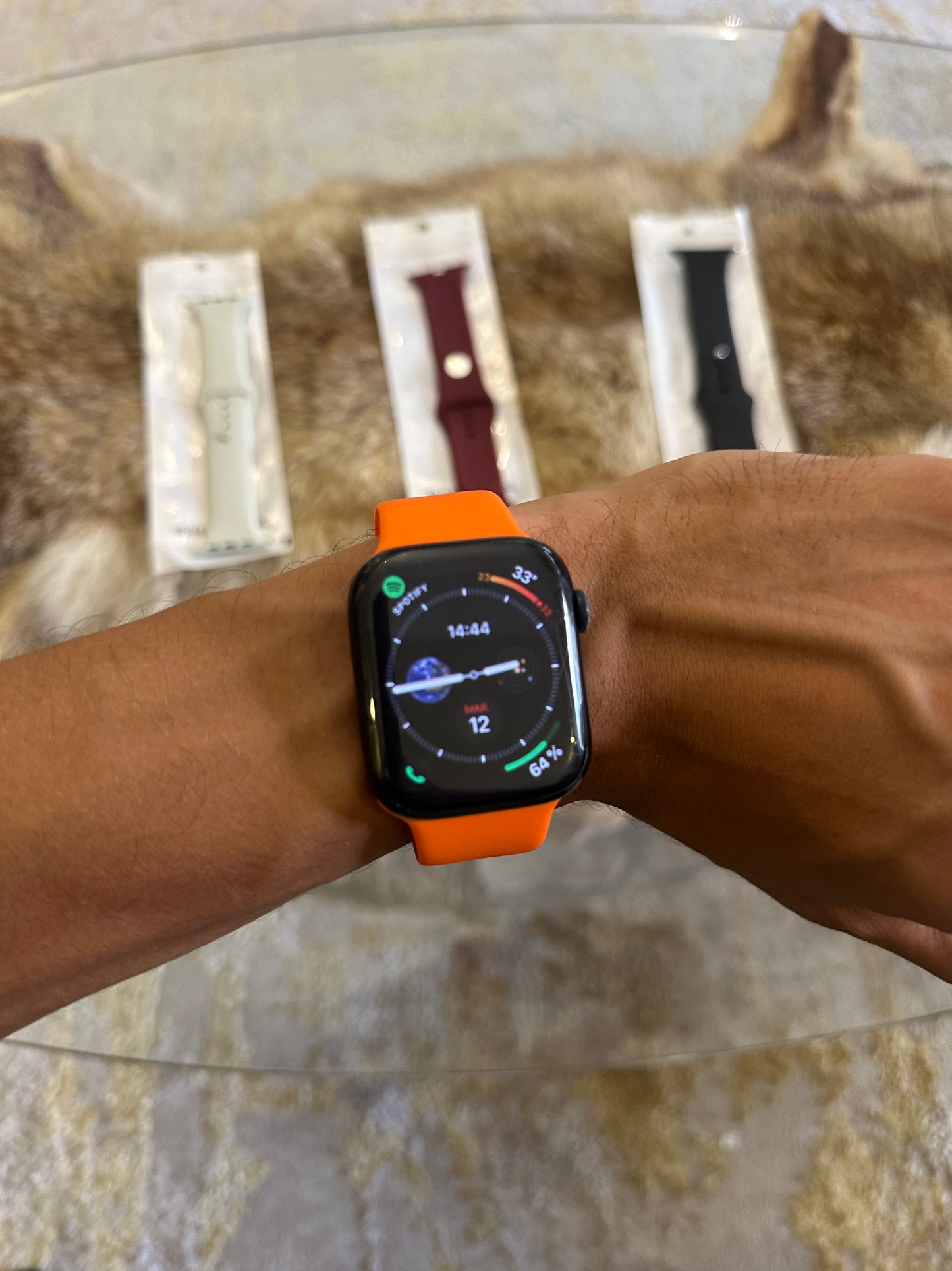 Bracelet silicone souple & resistant orange