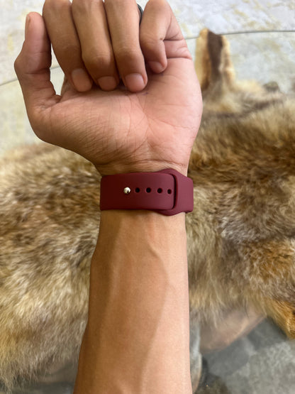 Bracelet silicone souple & resistant bordeaux