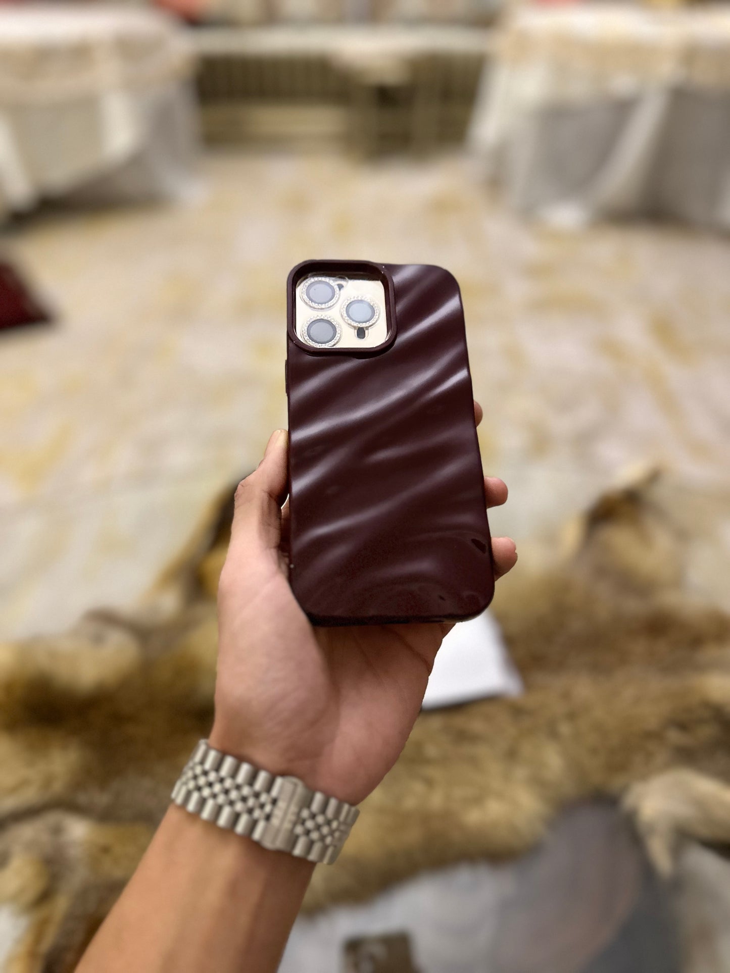 Cherry Burgundy wave case