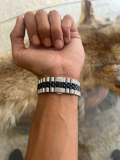 Bracelet style jubilee SILVER & BLACK